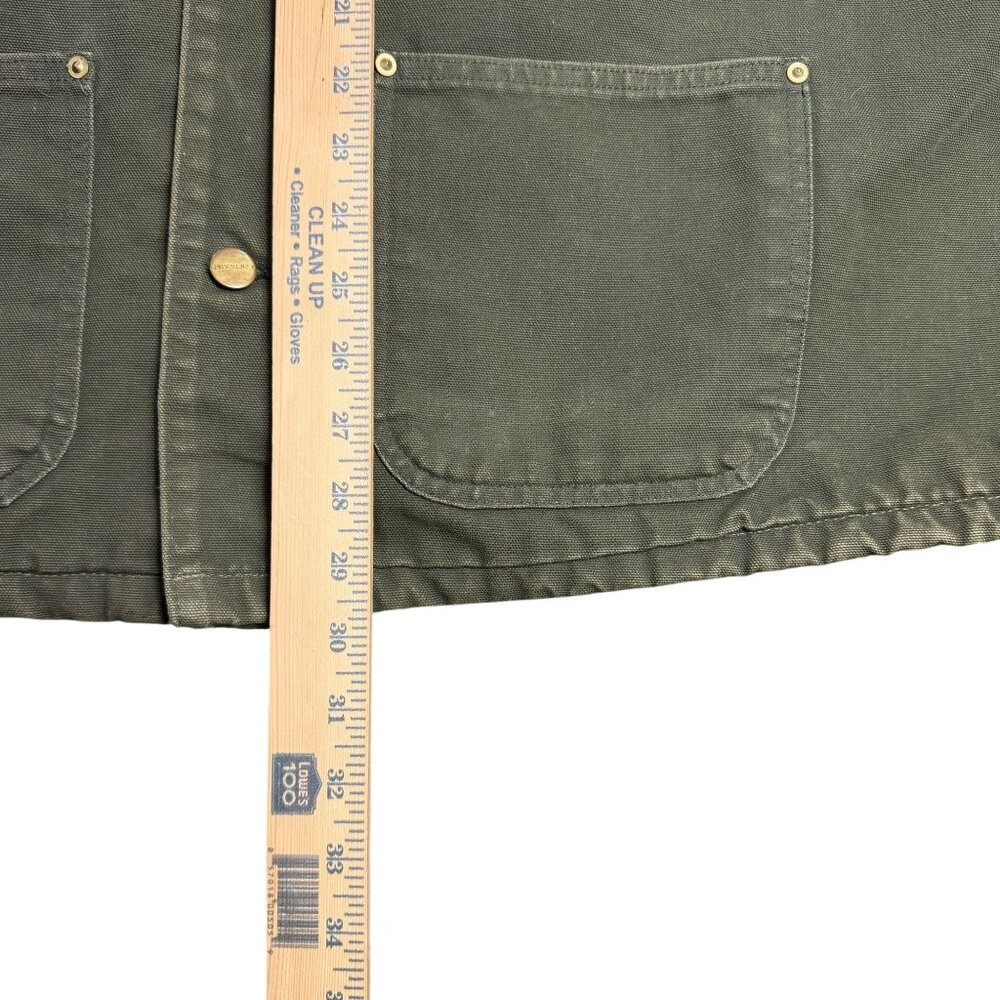 Vintage Carhartt CB104 Olive Green 50 USA 2X Work chore Jacket Blanket Lined Coa - Picture 7 of 16